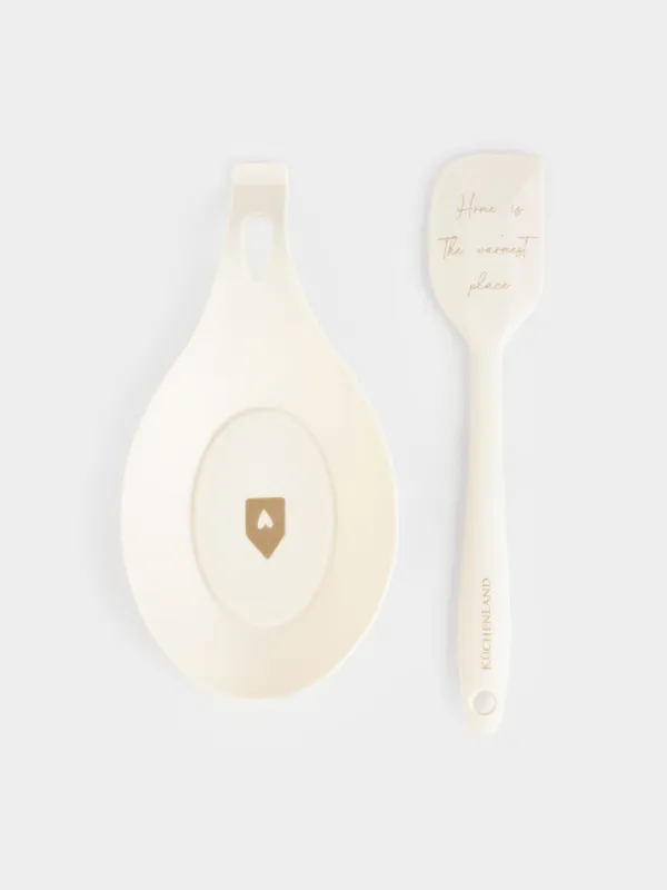 Подставка под ложку, 20 см, с лопаткой, Дома, Amour, image-0
