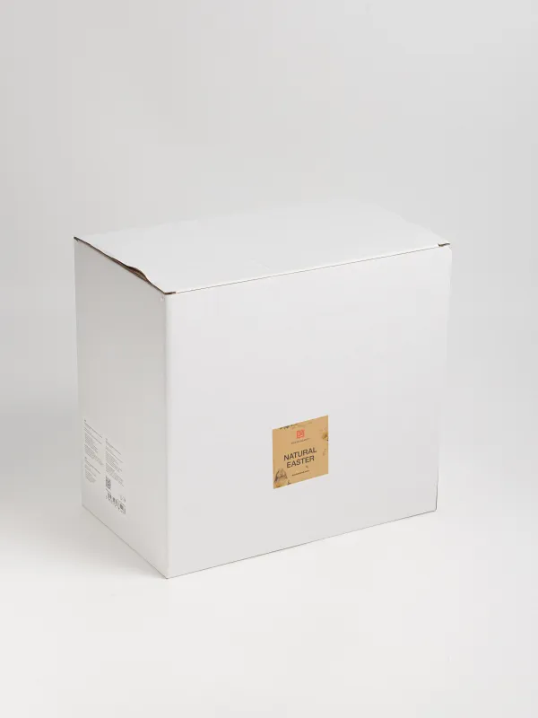 Блюдо пасхальное, 20x20 см, 8 отд, фарфор P/керамика, бело-бежевое, Кролики, Natural Easter, image-4