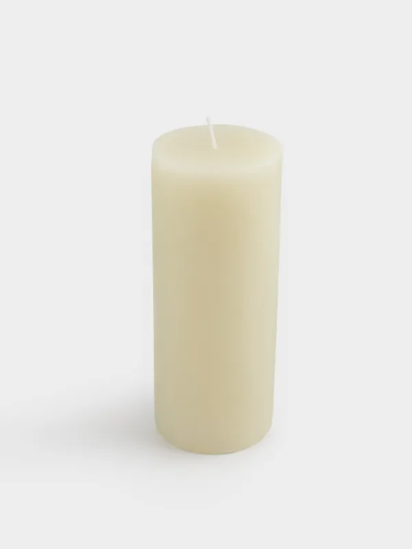 Свеча, 6х15 см, цилиндрическая, молочно-зеленая, Елка, Fir candle, image-2