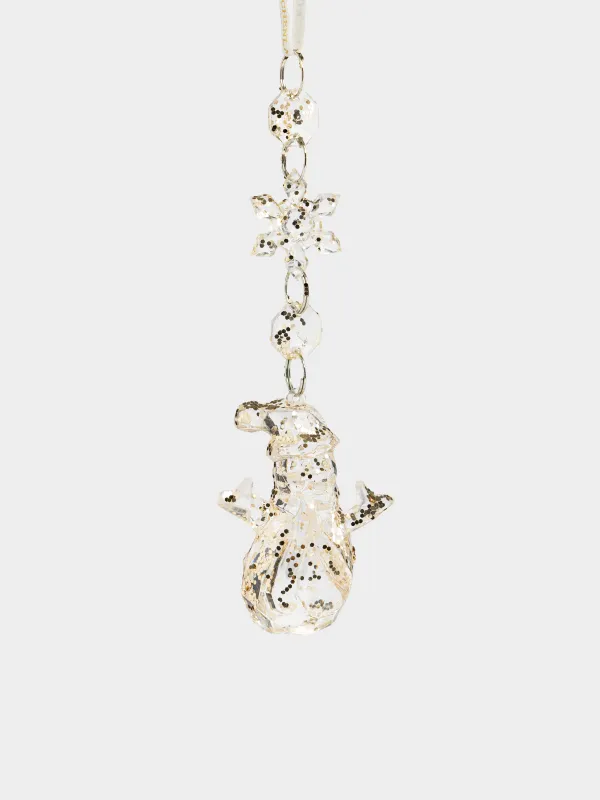 Игрушка елочная, 15 см, Снеговик, Figure crystal, image-1