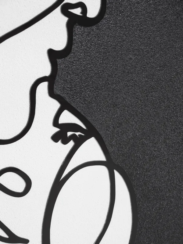 Картина в раме, 60х80 см, холст, черно-белая, Лица, Face, image-1