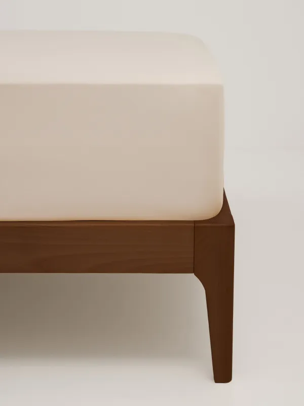 Натяжная простыня, песочная, Satin, image-1