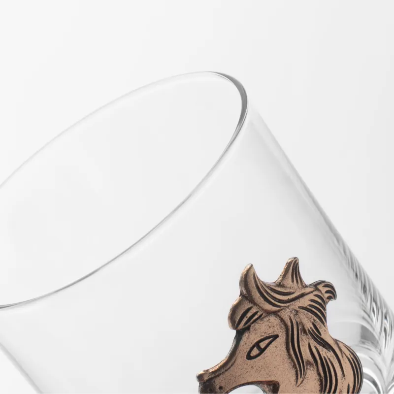 Стакан для виски, 10 см, 340 мл, стекло/металл, золотистый, Лев, Zodiac, image-4