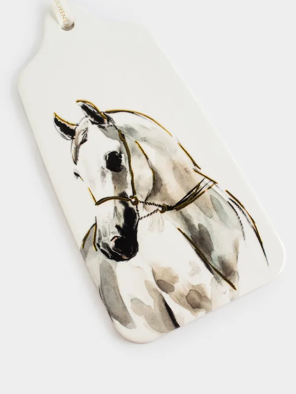 Подставка под горячее, 14x28 см, керамика/пробка, Лошадь, Horse sketch, image-3