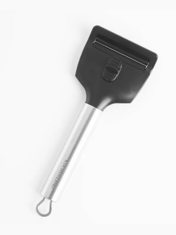 Нож для сыра, 22 см, с регулятором толщины, сталь/пластик, черный, Spiro, image-4