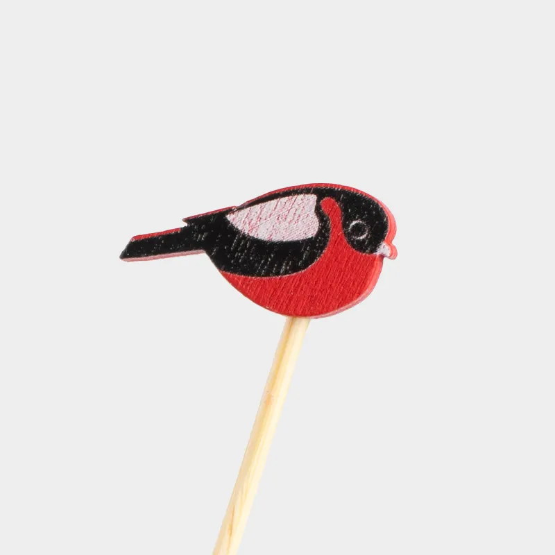 Шпажка для канапе, 9 см, 20 шт, бамбук, красно-черная, Снегирь, Elegant details, image-2