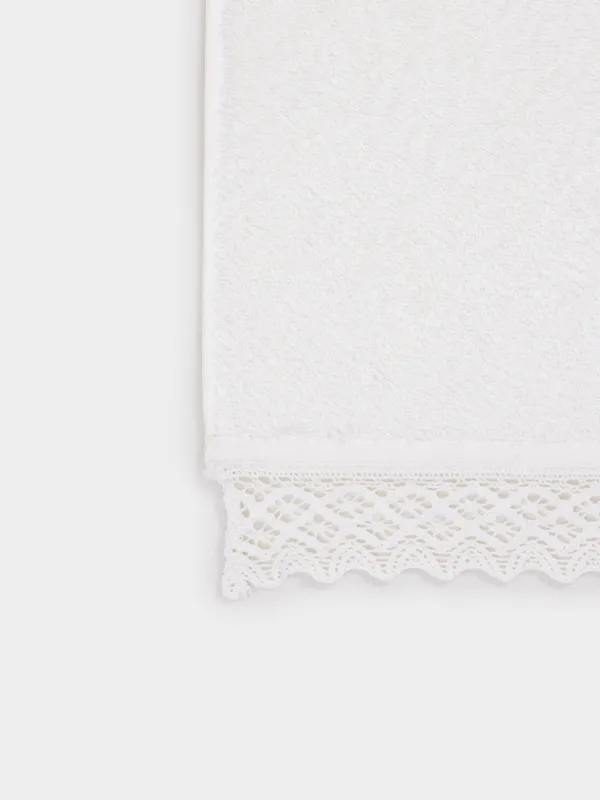Полотенце, Кружево, молочное, Lace cotton, image-4