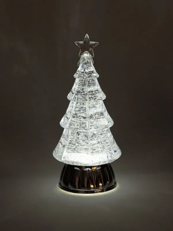 Снежный фонарь, 30 см, с подсветкой, Ель, Silver style, image-4