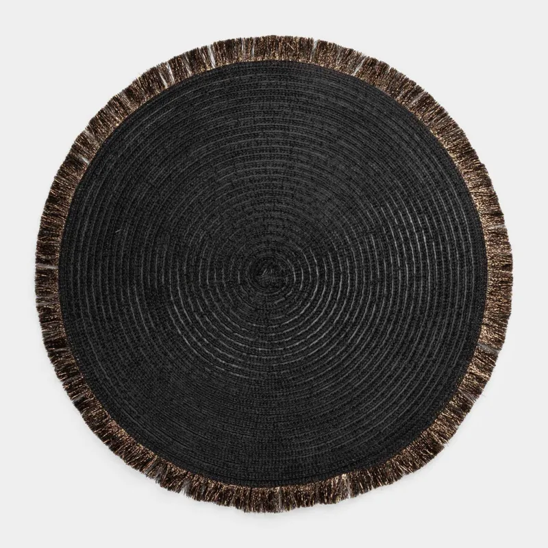 Салфетка под приборы, 38 см, с бахромой, Rotary shine