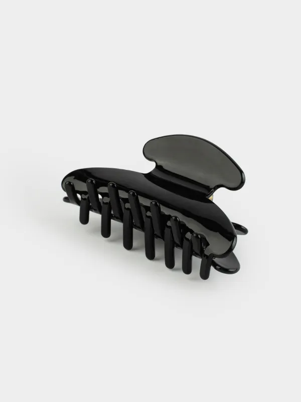 Заколка для волос, 9 см, пластик, черная, Крабик, Hair basic, image-1