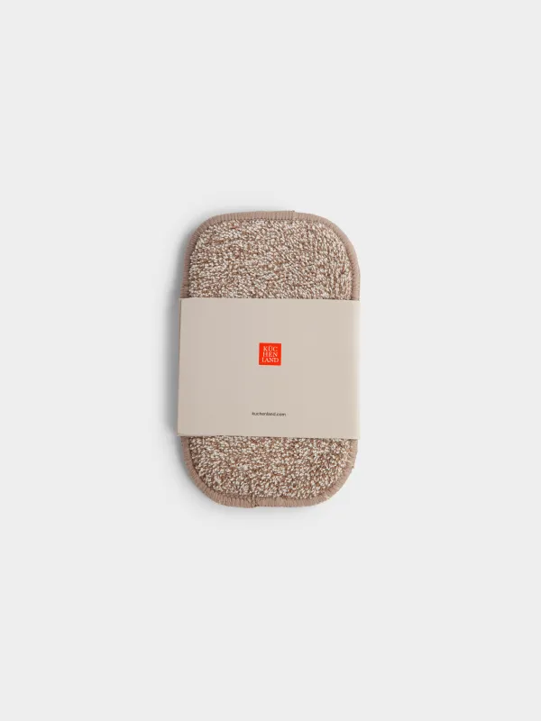 Губка для мытья посуды, двусторонняя, Beige clean, image-3