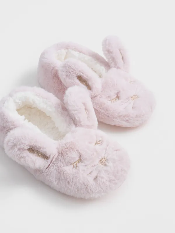 Тапочки-носки женские, домашние, искусственный мех/шерпа, молочные, Кот, Funny warm, image-3