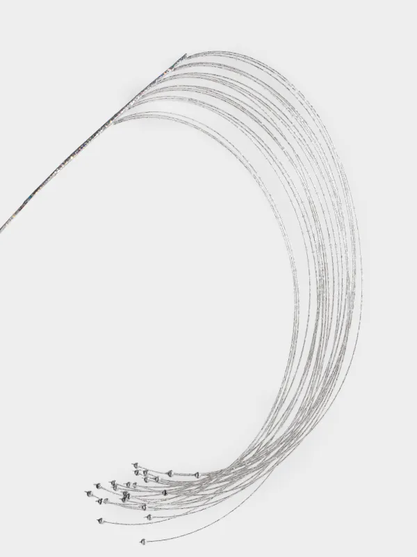 Ветка декоративная, 1,2 м, Серебристая ива, Curved decor, image-1