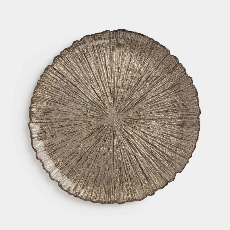 Тарелка обеденная, 28 см, стекло, коричневая, Raisen