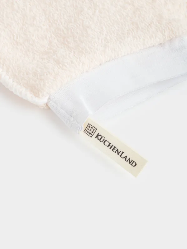 Мочалка-варежка для мытья тела, 20х16 см, нейлон/хлопок, бежевая, Unique spa, image-3