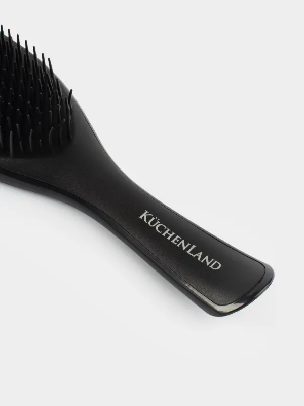 Расческа массажная для волос, 23 см, пластик, черная, Nano, image-3