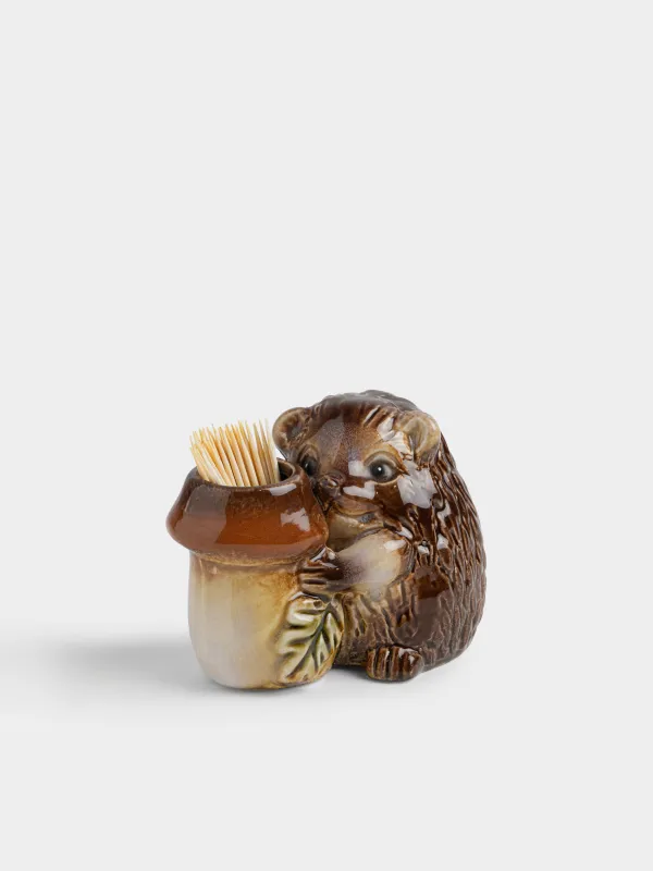 Подставка для зубочисток, 7 см, Еж с грибом, Hedgehog, image-3