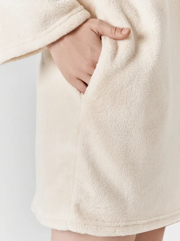 Халат с длинным рукавом, молочный, Letisha, image-4