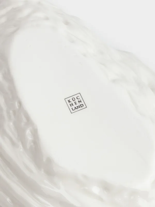 Блюдо, 23х15 см, фарфор P, белое, Устрица, Shellfish, image-4