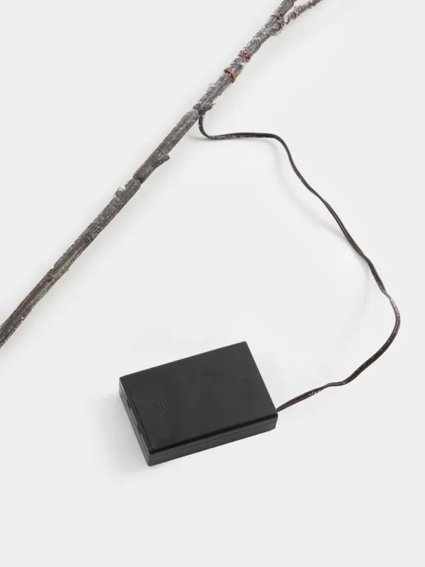 Ветка декоративная, 1 м, с подсветкой, ПВХ, серебристая, Festive mood, image-2