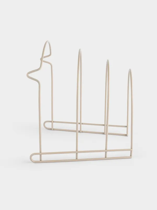 Подставка-органайзер для сковородок и крышек, 24х26 см, 3 отд, металл, бежевая, Beige style, image-3