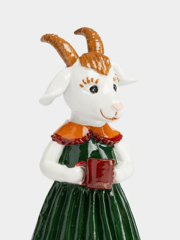 Статуэтка, 10 см, Козочка в платье, Goat, image-2