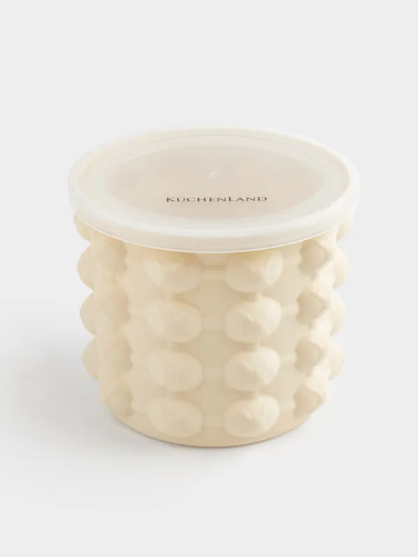 Форма для льда, 11х10 см, 40 отд, с крышкой, силикон/пластик, молочная, Soft kitchen, image-0