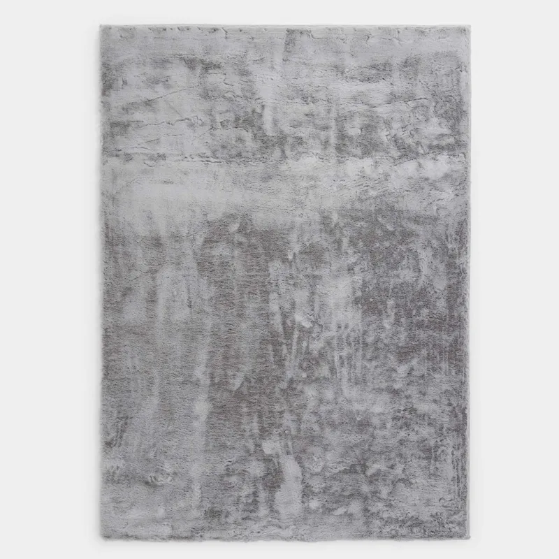 Ковер, 150х210 см, искусственный мех, светло-серый, Monotone