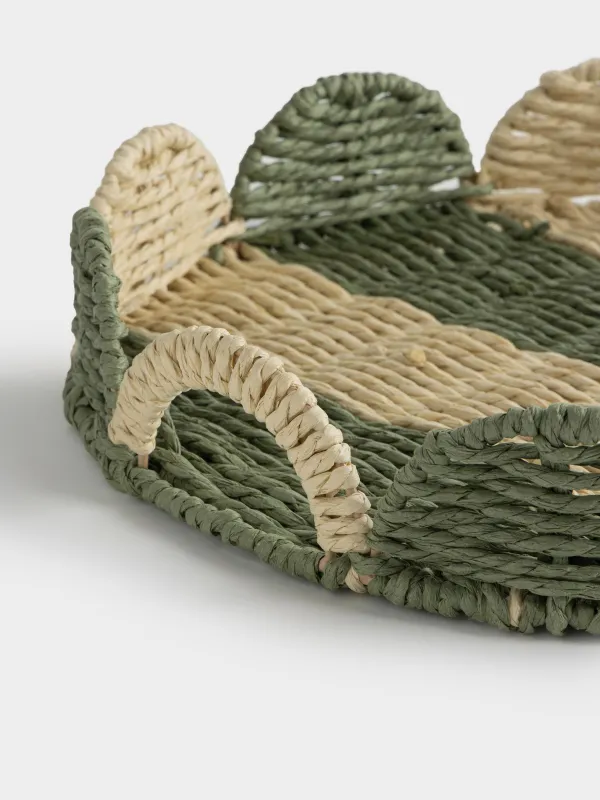 Поднос, 32 см, плетеный, Волнистые края, Braided, image-3