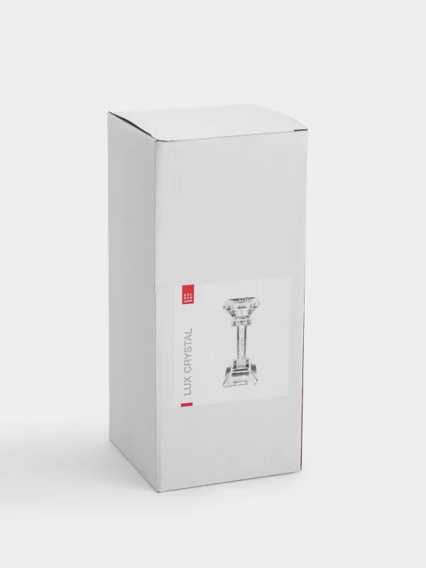 Подсвечник, 20 см, для чайной/тонкой свечи, на ножке, кристальное стекло/стразы, Lux crystal, image-5