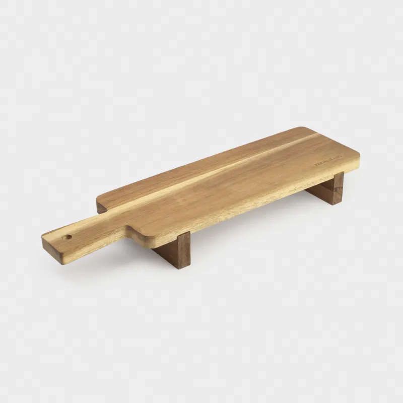 Блюдо сервировочное, 38x11 см, с ручкой, на ножках, дерево, Noble tree