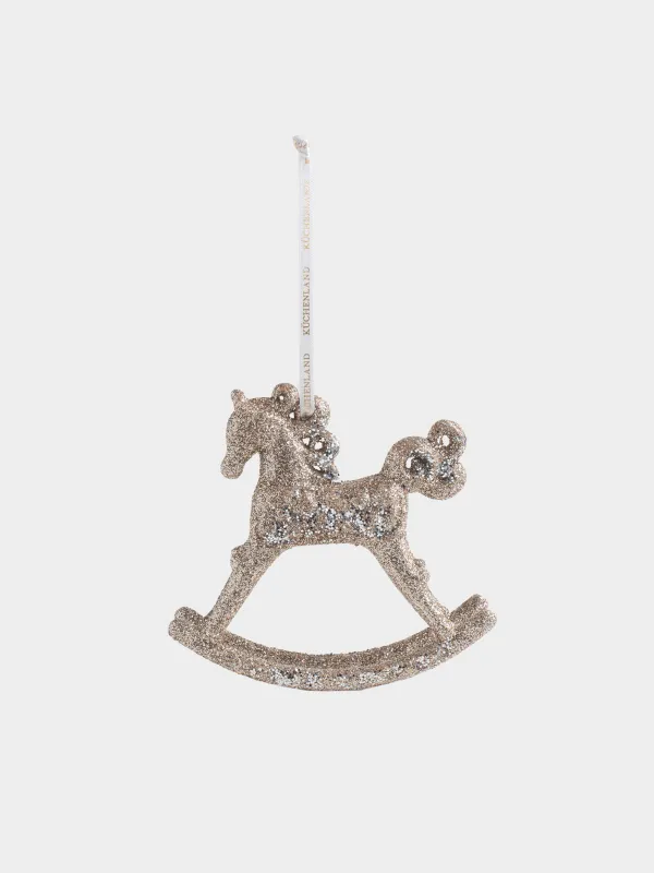 Игрушка елочная, 12 см, Лошадка-качалка, Figure sparkle, image-0