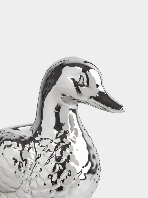 Подставка для зубочисток, 10 см, керамика D, серебристая, Утка, Harmony, image-3