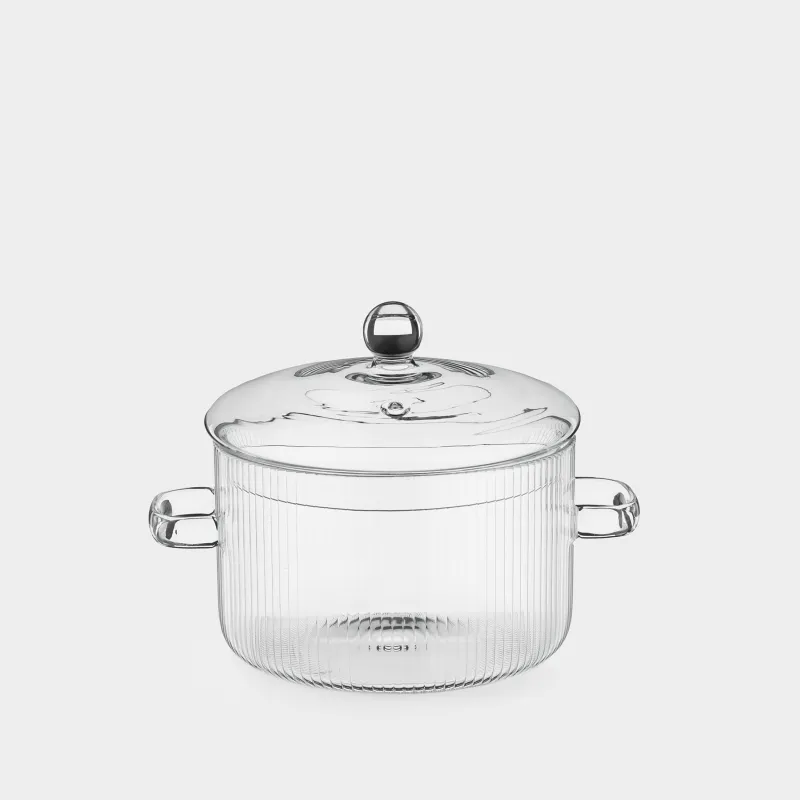 Кастрюля, 16 см, 1,7 л, с крышкой, стекло Б, Ribby