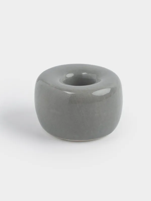 Подставка для зубной щетки, 3 см, фарфор P, серая, Minito, image-0