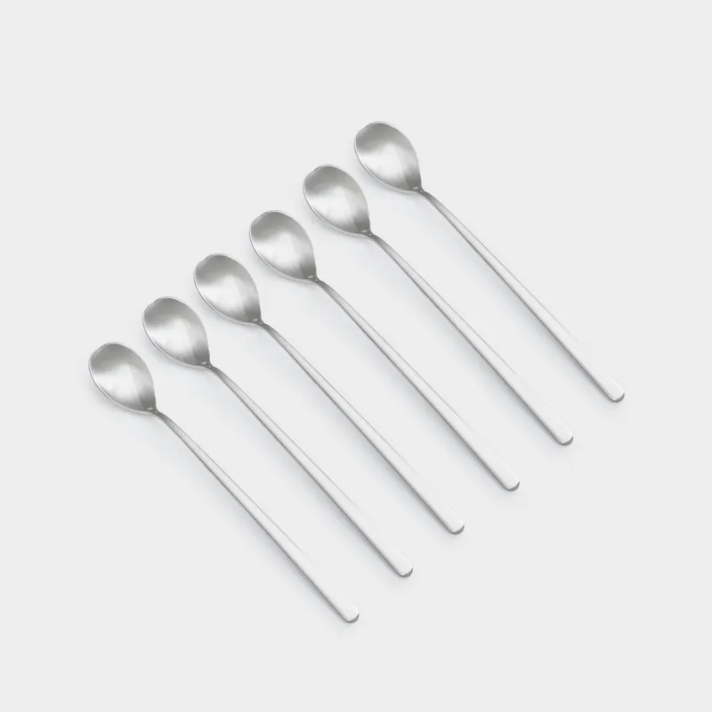 Ложка чайная, 6 шт, с длинной ручкой, сталь, Toscana