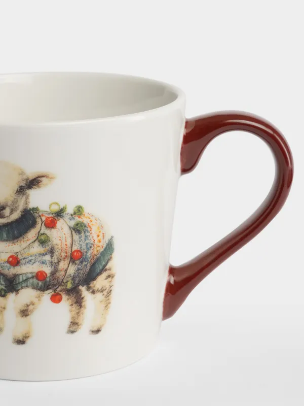 Кружка, 450 мл, Овечка в свитере, Christmas sheep, image-2