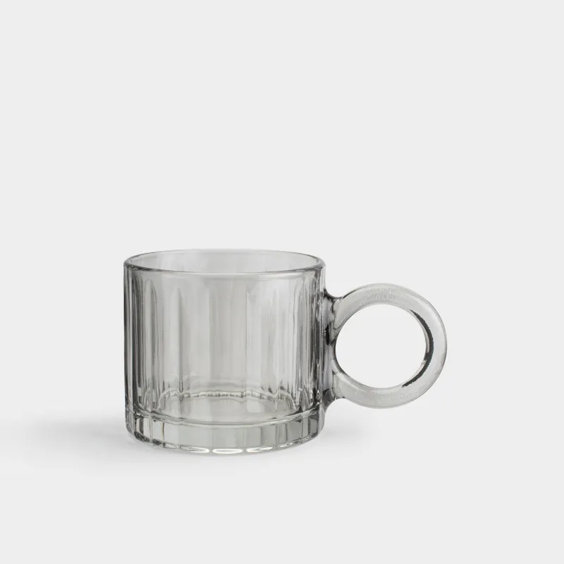 Кружка, 300 мл, стекло, серая, Clear color