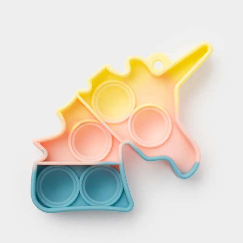 Игрушка-антистресс Pop-it, 10х6 см, силикон, цветная, Единорог, Pop-it, image-1