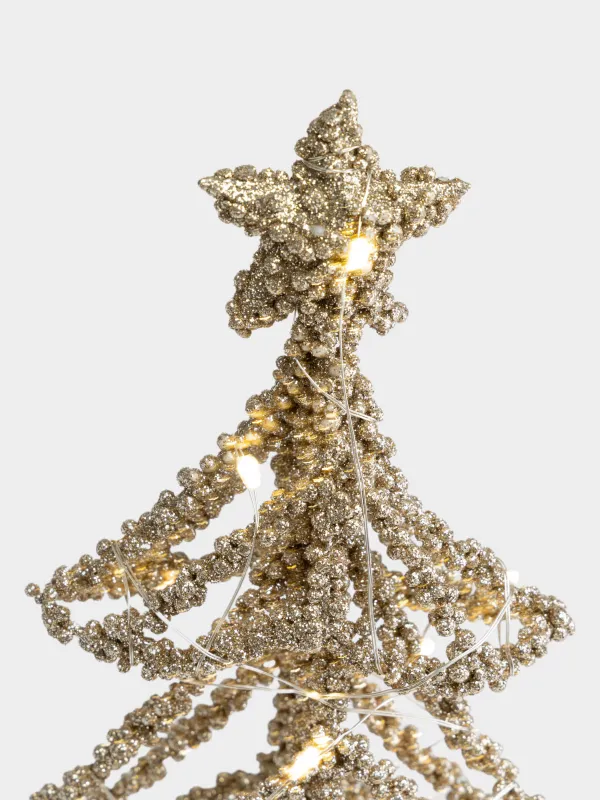Статуэтка с подсветкой, 40 см, Елка, Champagne style, image-2