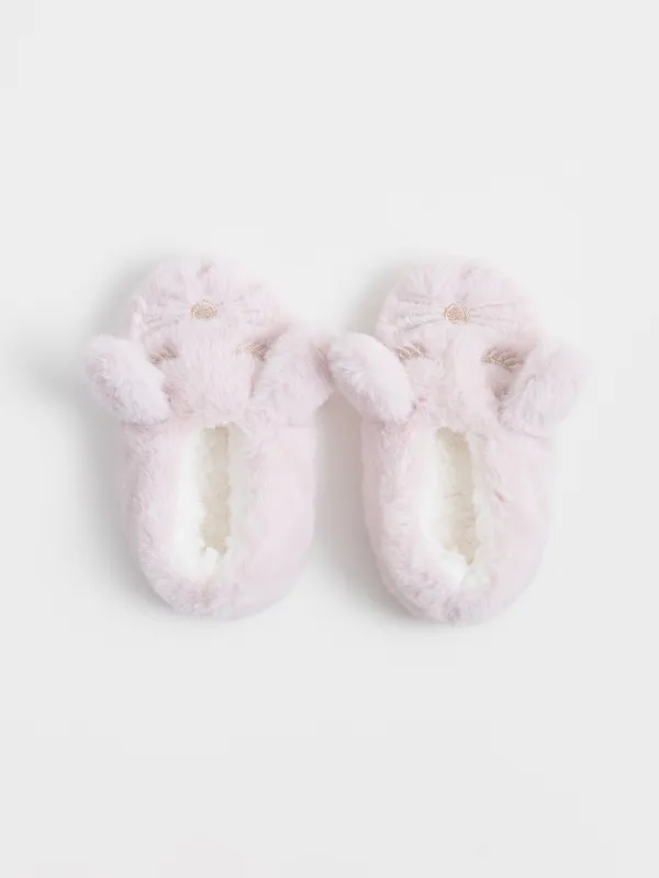 Тапочки-носки детские, искусственный мех/шерпа, Funny warm, image-1