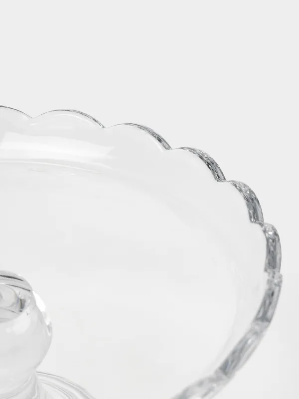Блюдо на ножке, 20х11 см, стекло, Clear, image-3
