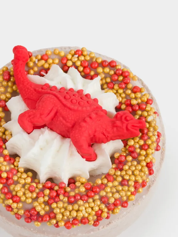 Бомбочка для ванны, 130 гр, с игрушкой, бежевая, Апельсин, Динозавр, Dino, image-4