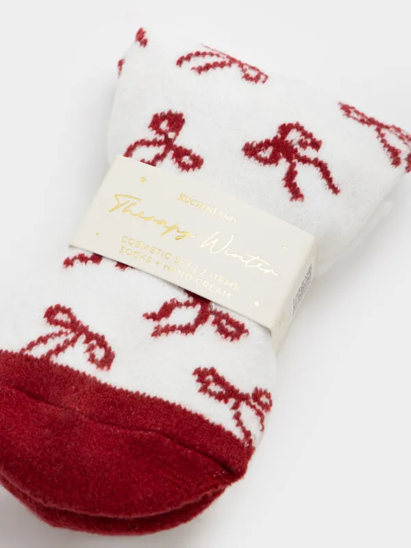 Набор косметический, 2 пр, крем для рук/носки, Кокос/Ваниль, Therapy winter, image-4