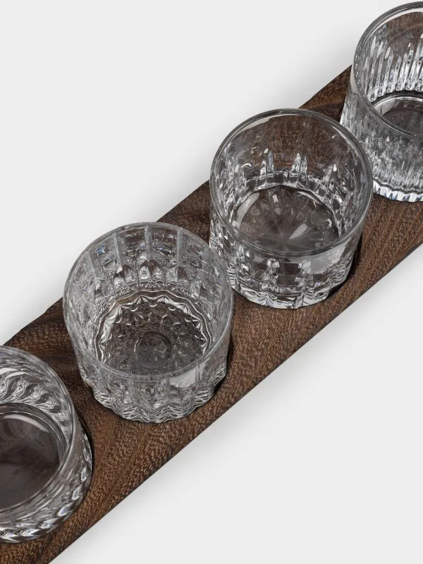 Набор стаканов для виски, 250 мл, 4 шт, на подставке, Ribby wood, image-3