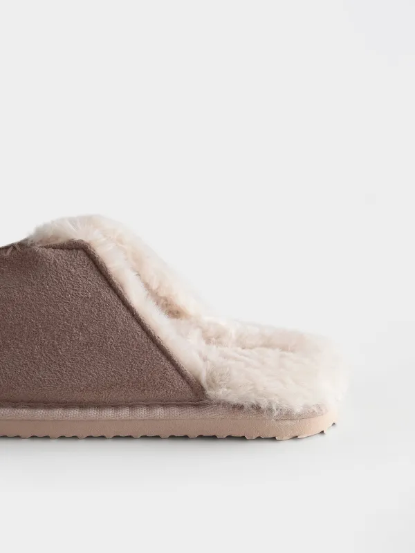 Тапочки из искусственной замши с меховой стелькой, Suede, image-6