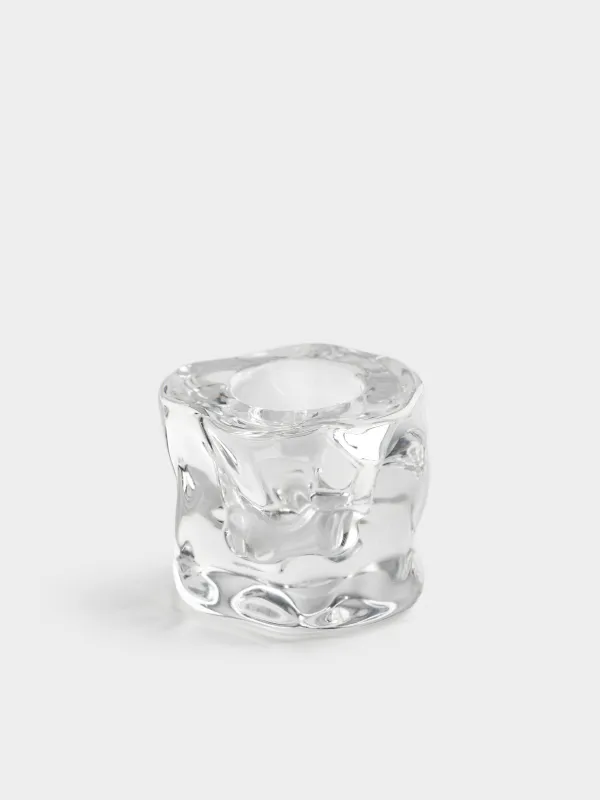 Подсвечник, 5x4 см, для тонкой свечи, стекло, Concave, image-1