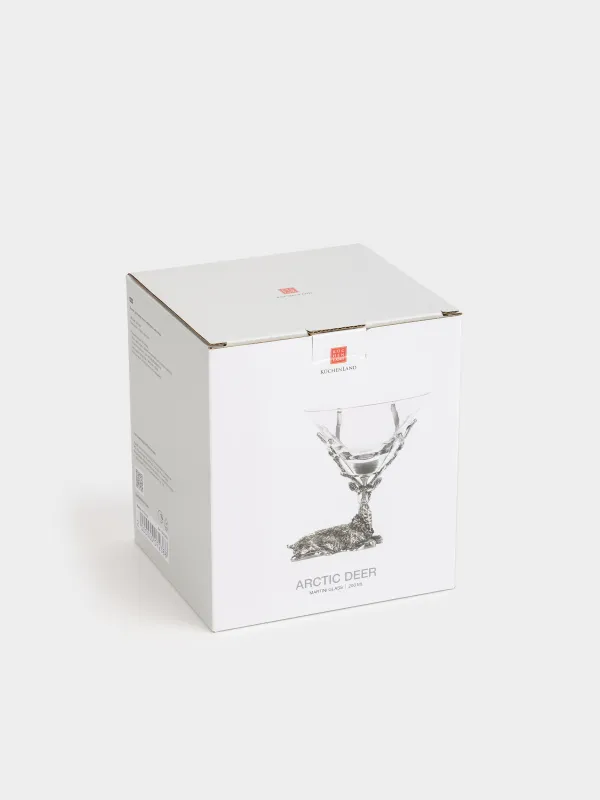 Бокал для мартини, 300 мл, стекло/металл, Серебристый олень, Arctic deer, image-5