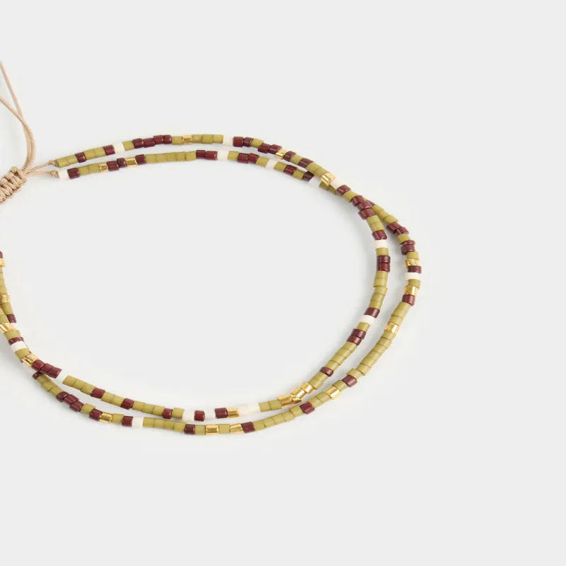 Браслет на ногу, 28 см, пластик/полиэстер, цветной, Pearl color, image-2