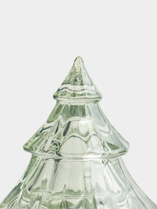 Емкость для хранения, 11х14 см, 100 мл, стекло, зеленая, Елка, Fir shape, image-1